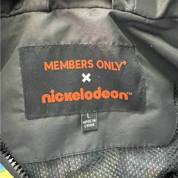 EUC Unisex Members Only X Nickelodeon SpongeBob Square Pants Hooded Windbreaker - Picture 9 of 11